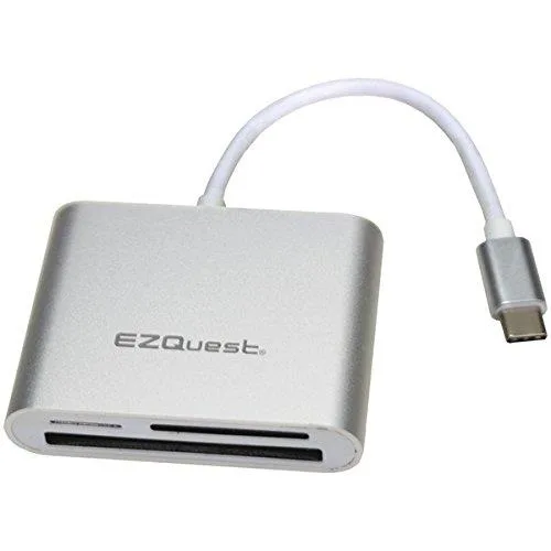 EZQuest EZQuest X40011 10-in-1 USB-C/A Card Reader Silver — product photo