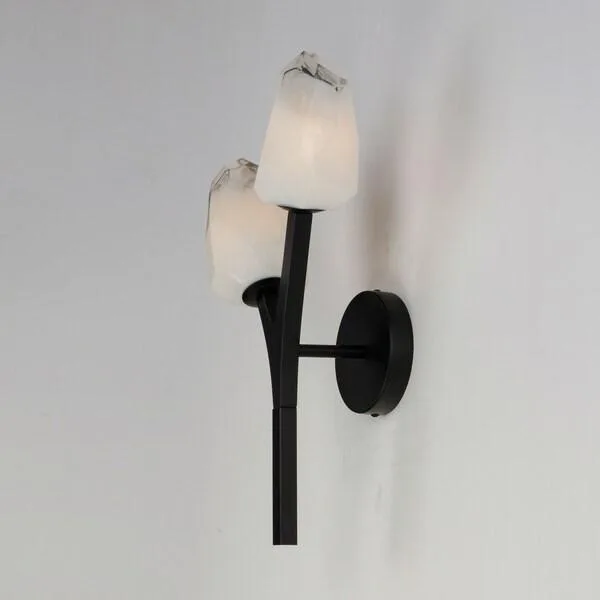ET2 Blossom pendant with elongated chrome stems and clear glass cones