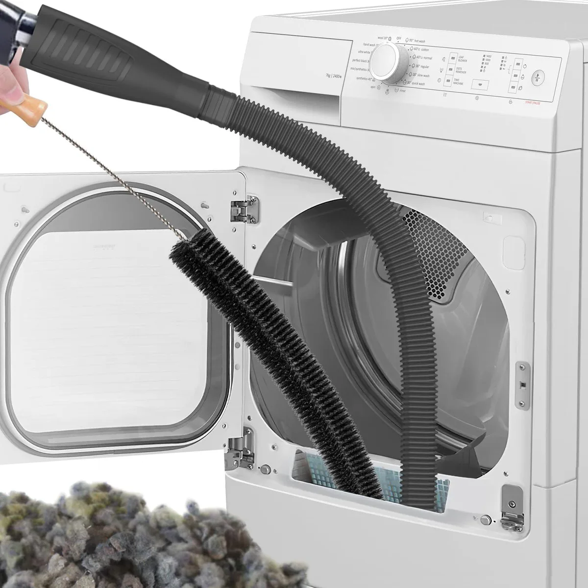  Daewoo V1CDM Dryer Vent Cleaner Kit 2pcs Black — product photo