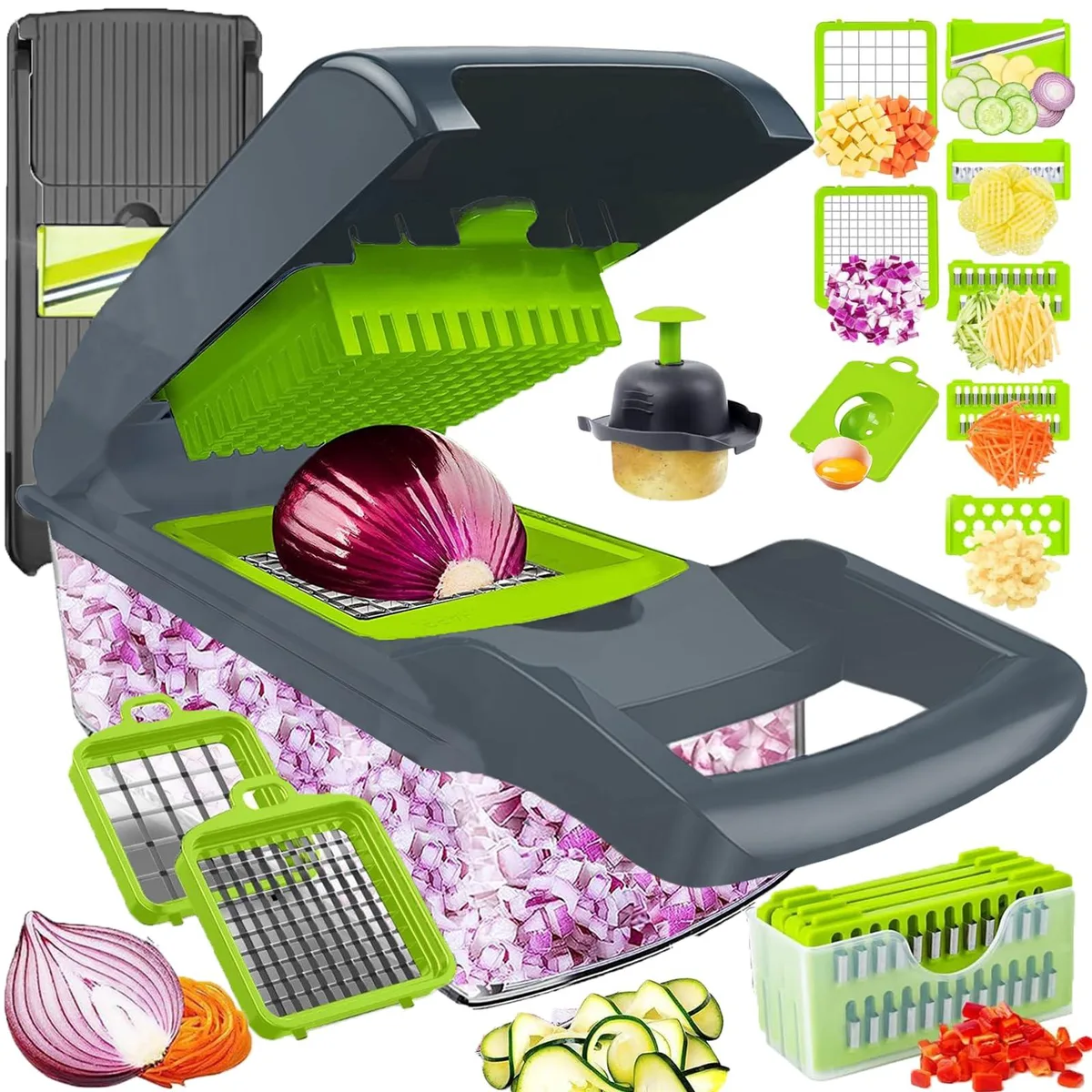 Weston Vegetable Chopper 8 Blades 1.5L Container 420 Stainless Steel — product photo