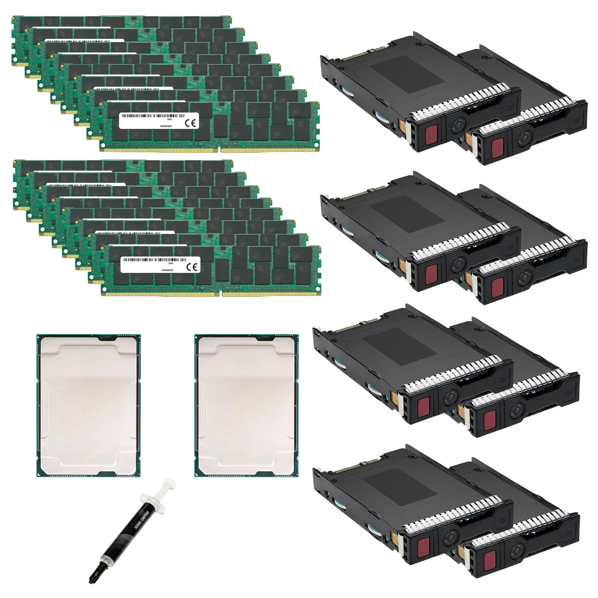 Intel Intel Xeon Gold 6132 14-Core 2.60 GHz Matched Pair with 512GB DDR4 and 15.36TB SATA SSD — product photo