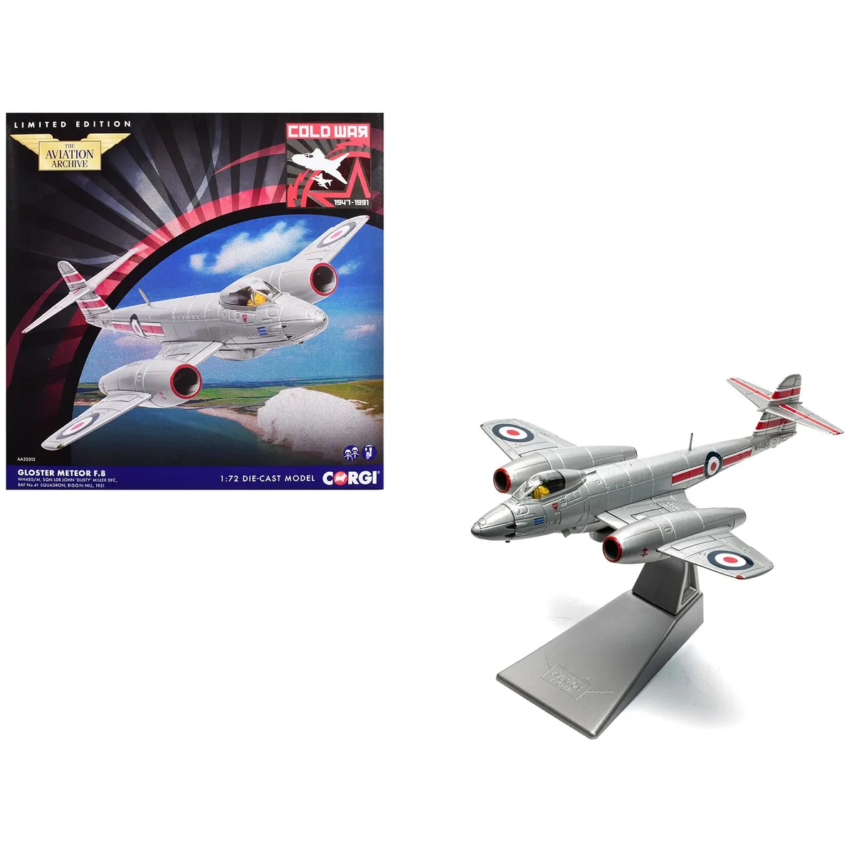 Corgi Corgi Gloster Meteor F.8 "Biggin Hill" 1951 1/72 Diecast Airplane — product photo