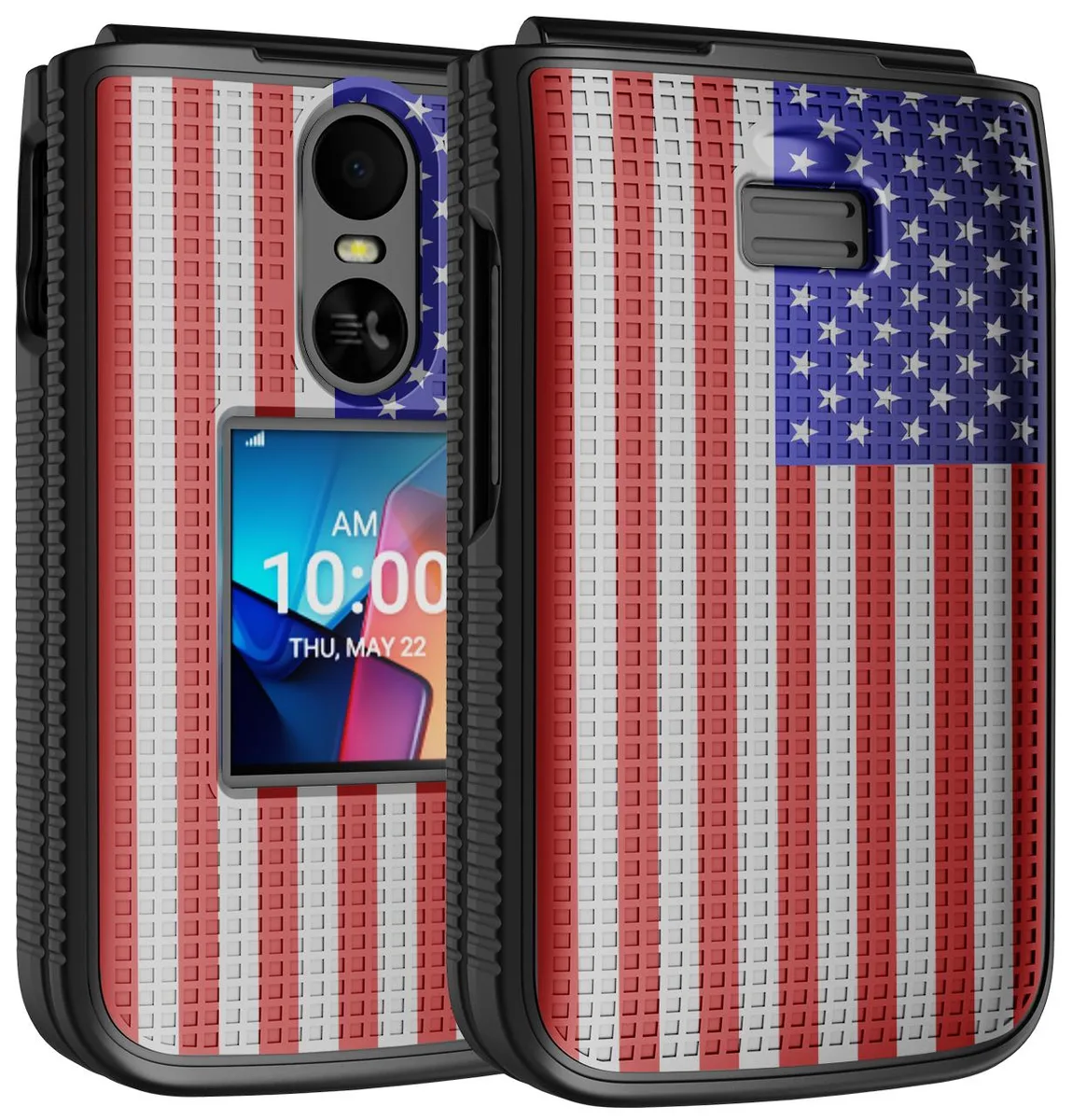 Nakedcellphone Nakedcellphone T440 Grid Texture Hard Case for TCL Flip 4 5G (2025) — product photo