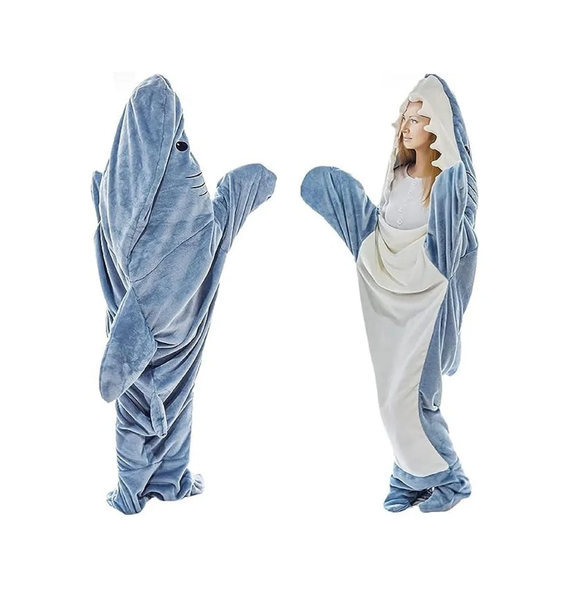 vibebli vibebli Shark Blanket Hoodie Sleeping Bag S 39.3x27.5 inches — product photo