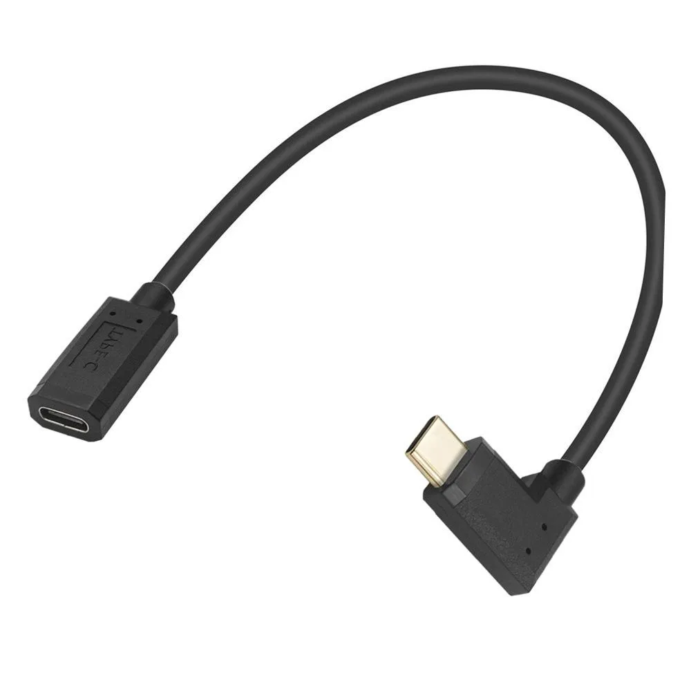 TeKit TeKit 90° USB-C 3.1 Male-Female Extension Cable 1ft — product photo