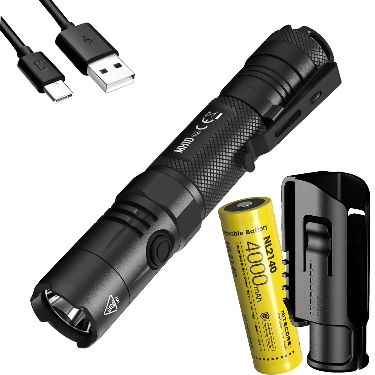 Nitecore Nitecore MH10 v2 1200 lumen USB-C flashlight 4000mAh 21700 — product photo
