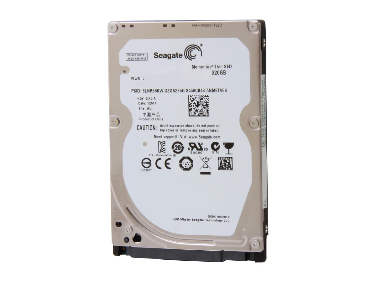 Seagate Seagate ST320LT009 320GB 7200 RPM 16MB SATA 2.5" 7mm laptop hard drive — product photo