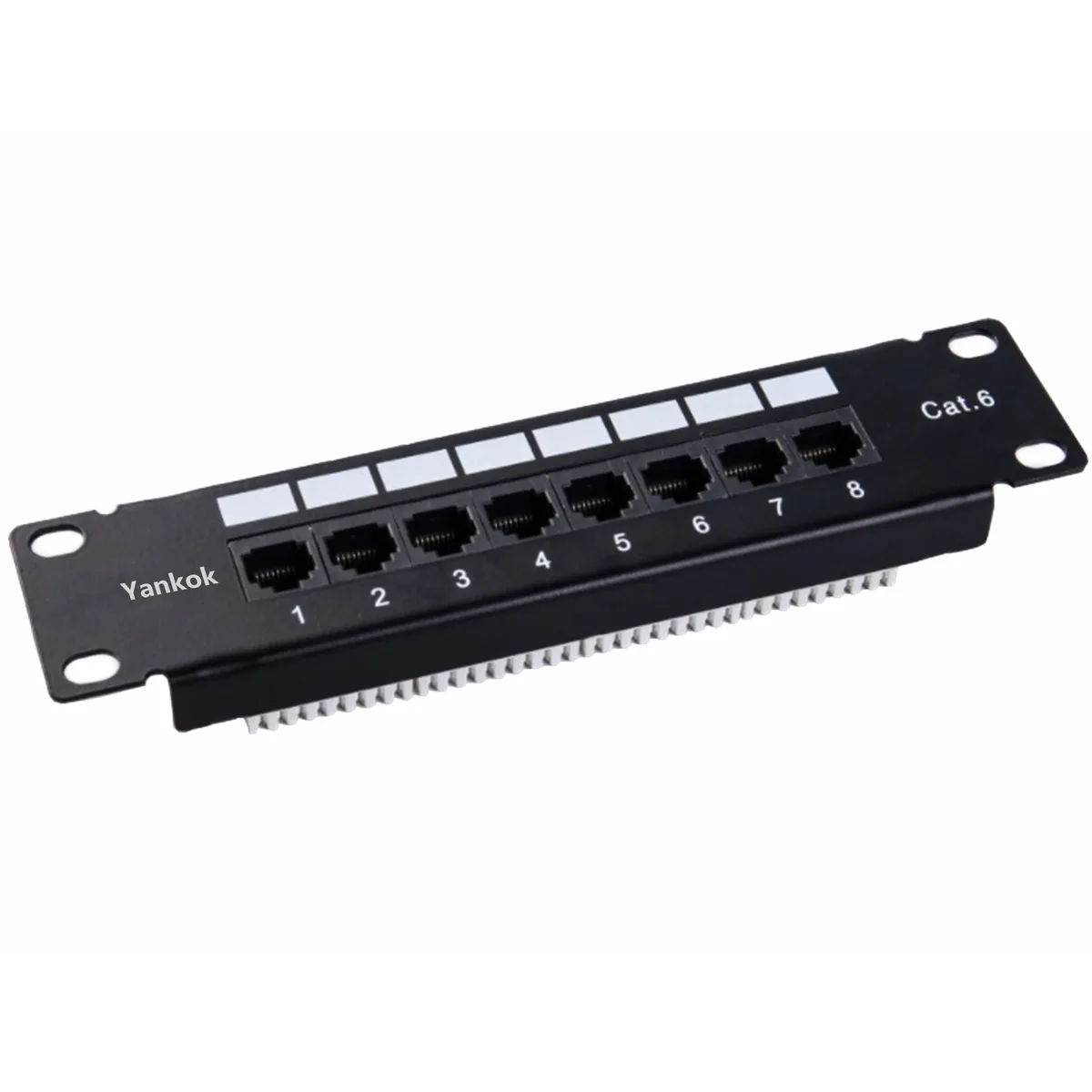 Yankok Yankok YKNT-PAP8-CAT6 8 Port Patch Panel 1U 180° Unshielded with Mini Punch Down Tool — product photo