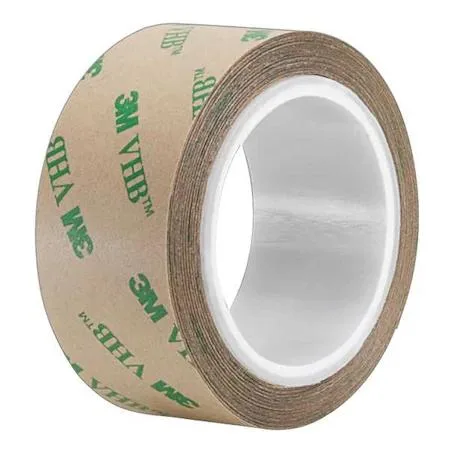 Clear adhesive transfer tape roll, 2 inches wide, on a continuous core
