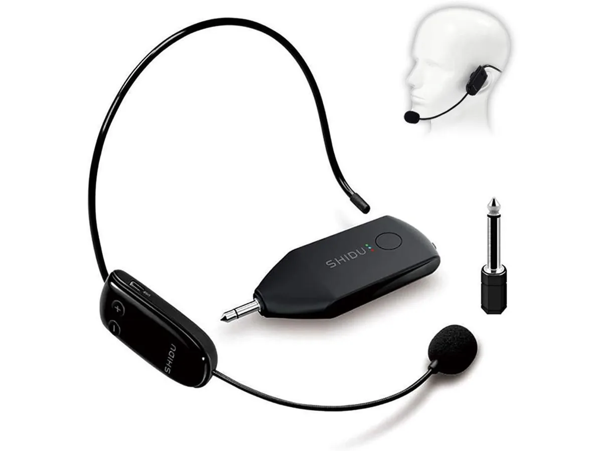 BONAEVER BONAEVER Protection Case Wireless Microphone Headset System UHF 40m 6.35mm — product photo