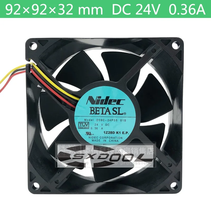 SXDOOL SXDOOL Nidec D09C-24PS5 01B 24V 92mm case fan — product photo