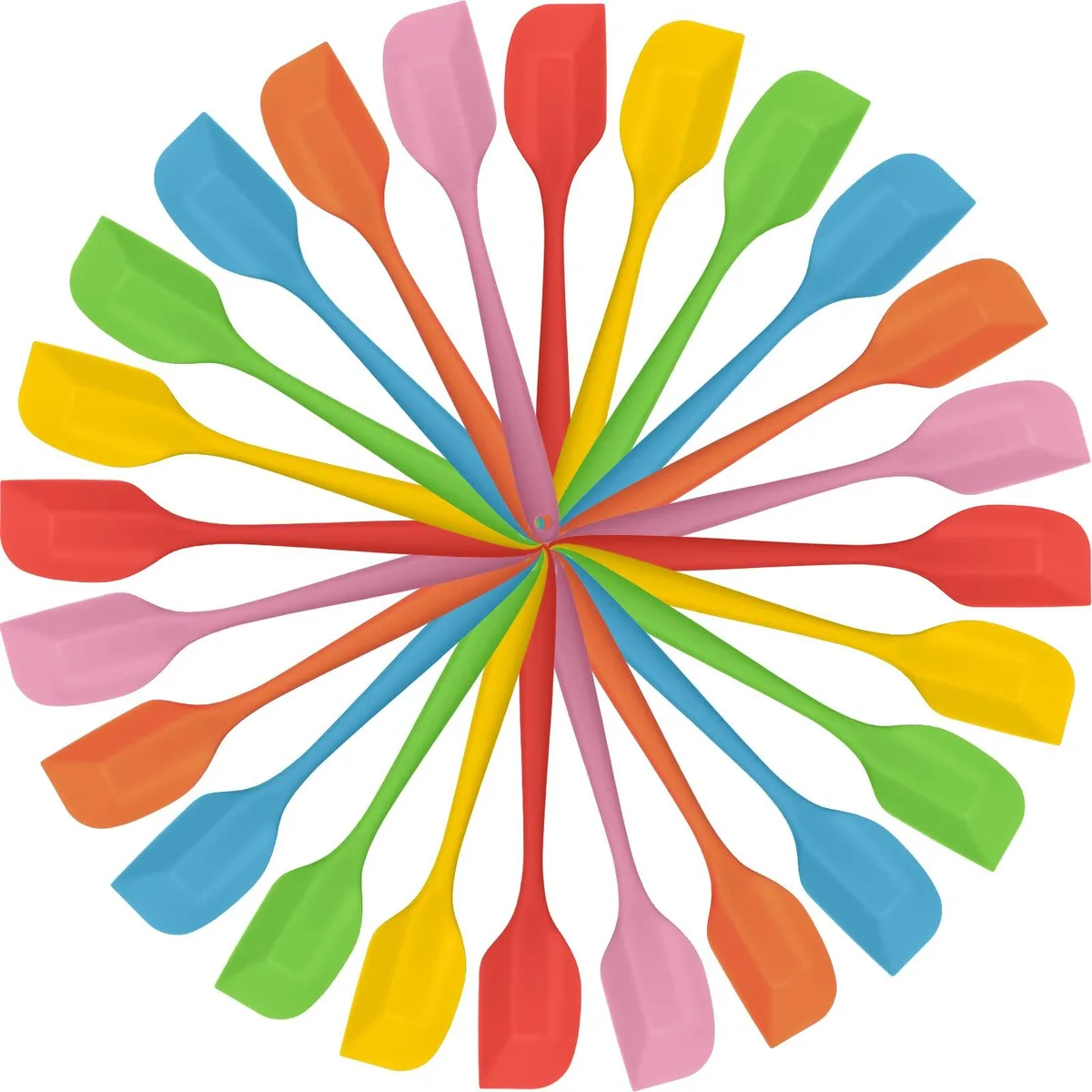 24 mini silicone spatulas in six colours, 8.27 inches long with hanging holes