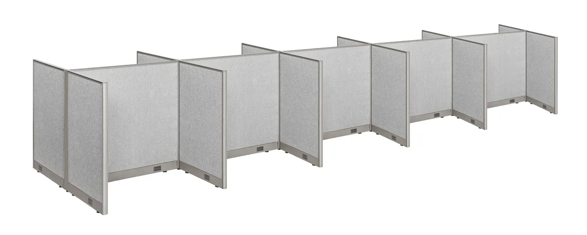 GOF GOF 10-Person Workstation Cubicles 60"D x 240"W x 48"H — product photo
