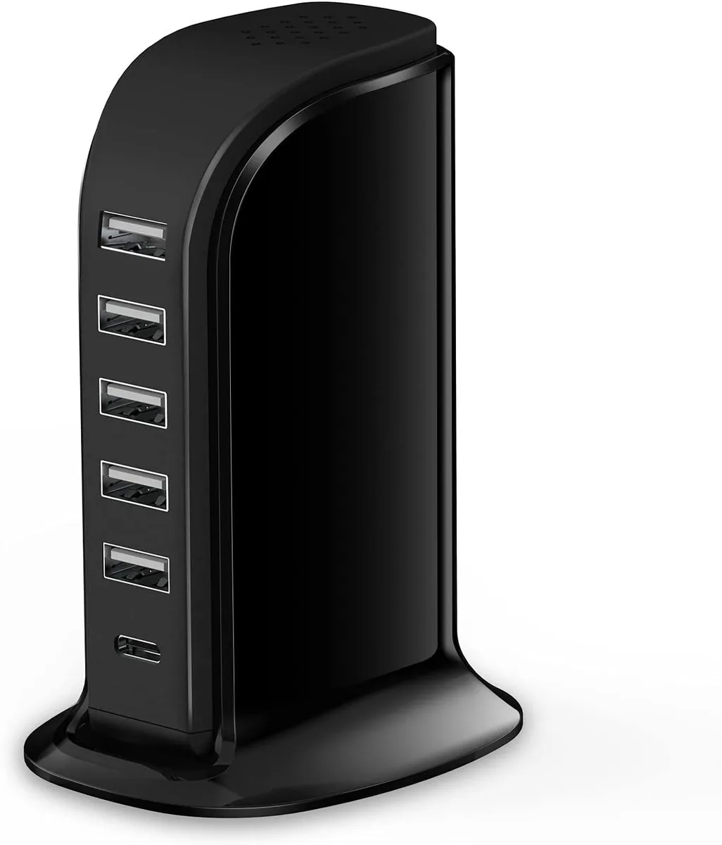 Mydours Mydours 6-in-1 40W USB charger black — product photo