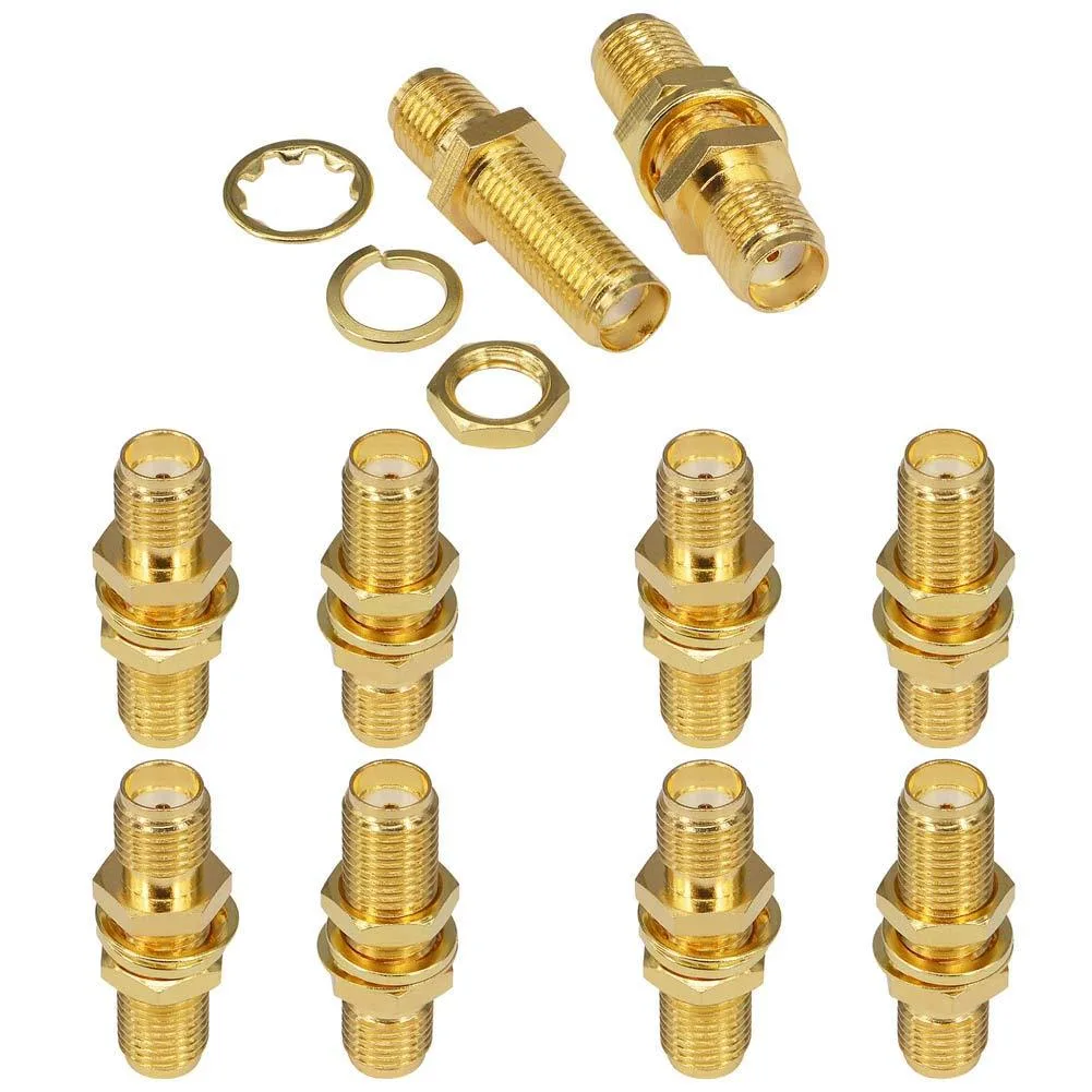 KEHIPI KEHIPI SMA Female Bulkhead Adapter Pack of 10 — product photo