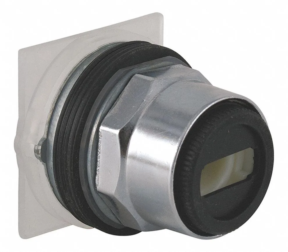 Schneider Electric 9001KS52 selector switch head, 30 mm chrome bezel, three-position