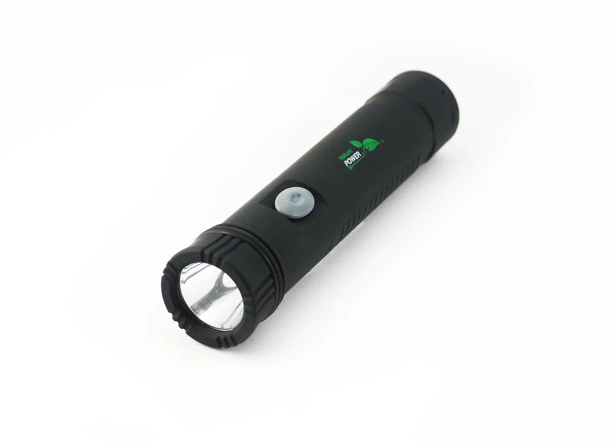 NATURE POWER Nature Power 3W LED Flashlight 110lm 4500mAh Powerbank Black — product photo