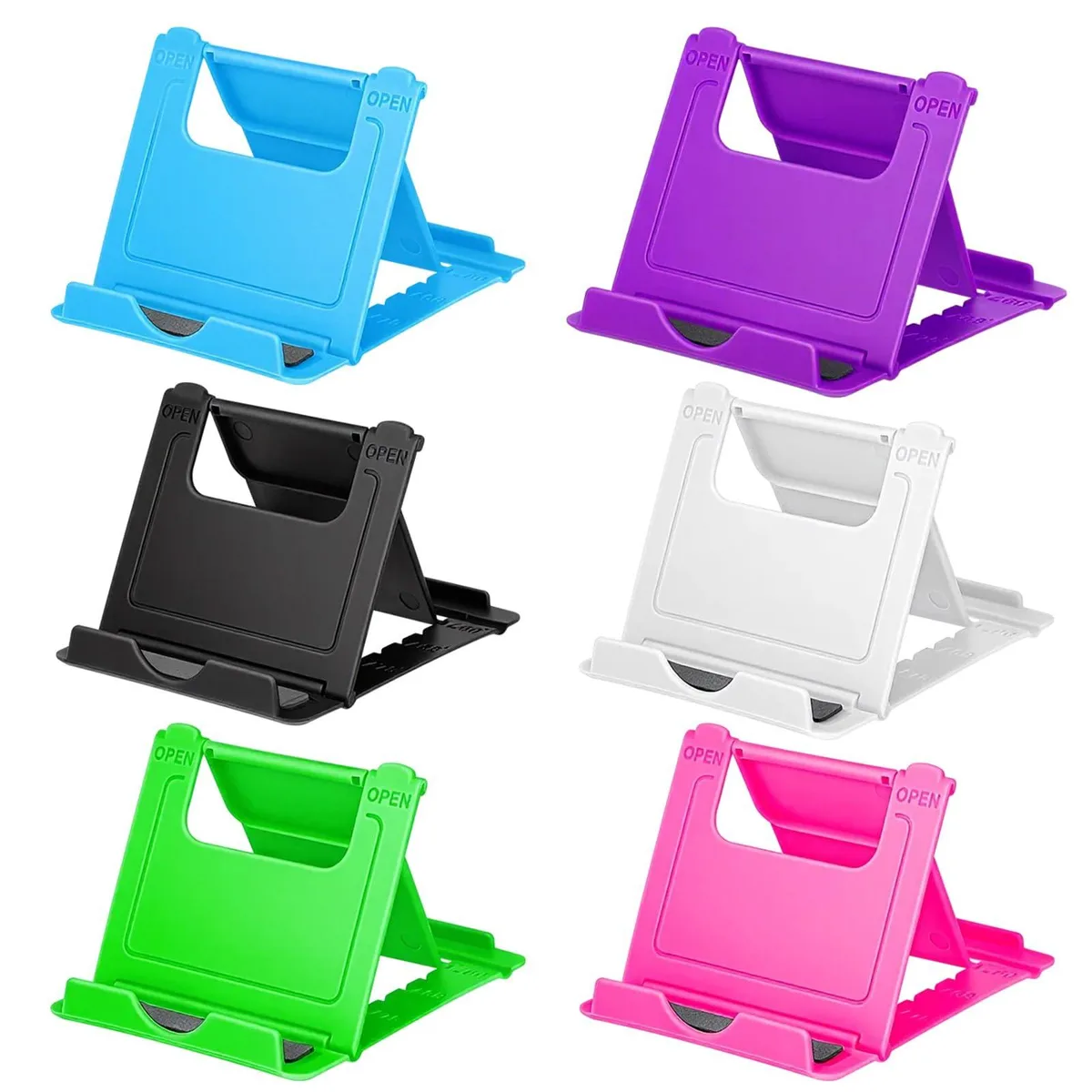  SynHHergyx 5127GWRH1162 6 Pcs Colorful Foldable Phone Stand — product photo