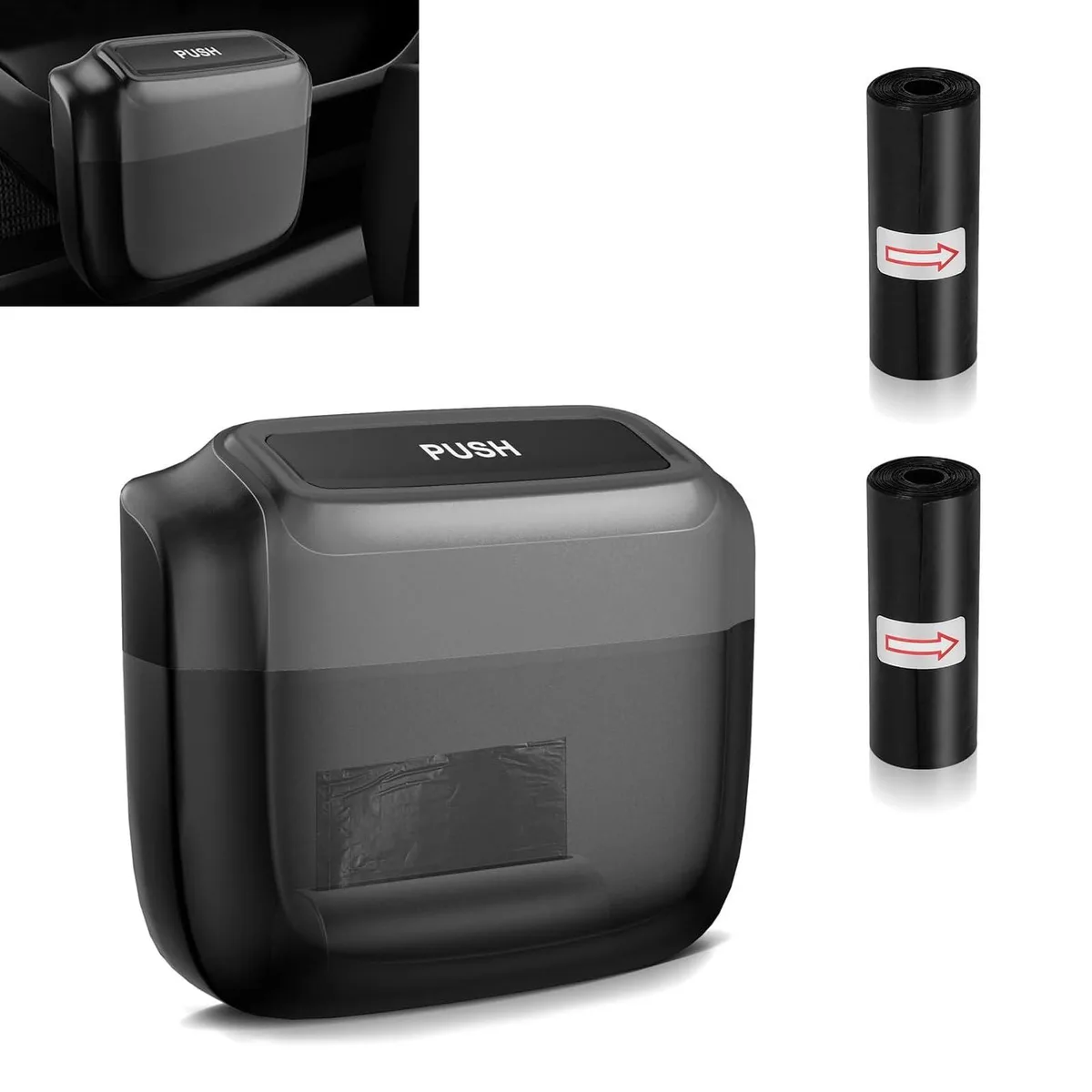  Cuymoap CAPLJT2202BL-1PC-2 Car Trash Can 12 Pack 6.2 x 1.9 x 5.7 Inch 30 Bags — product photo