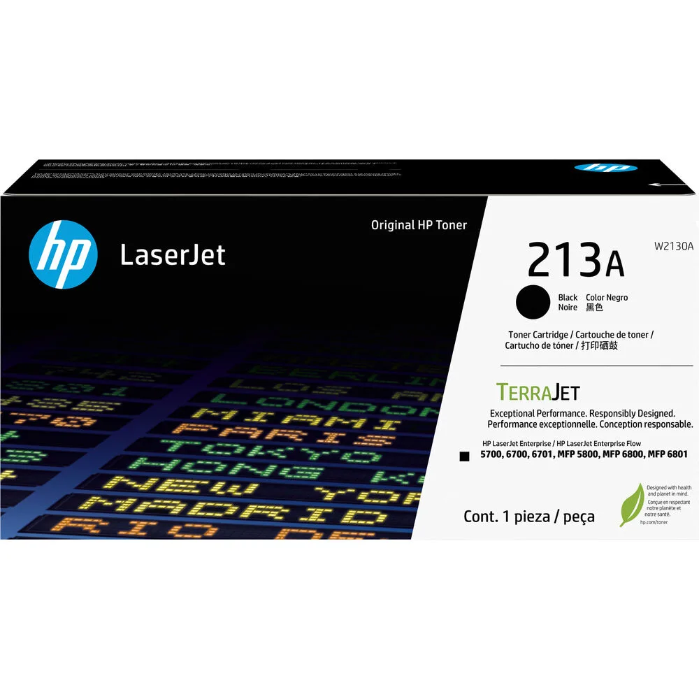 HP HP W2130A 213A Black TerraJet Toner Cartridge — product photo