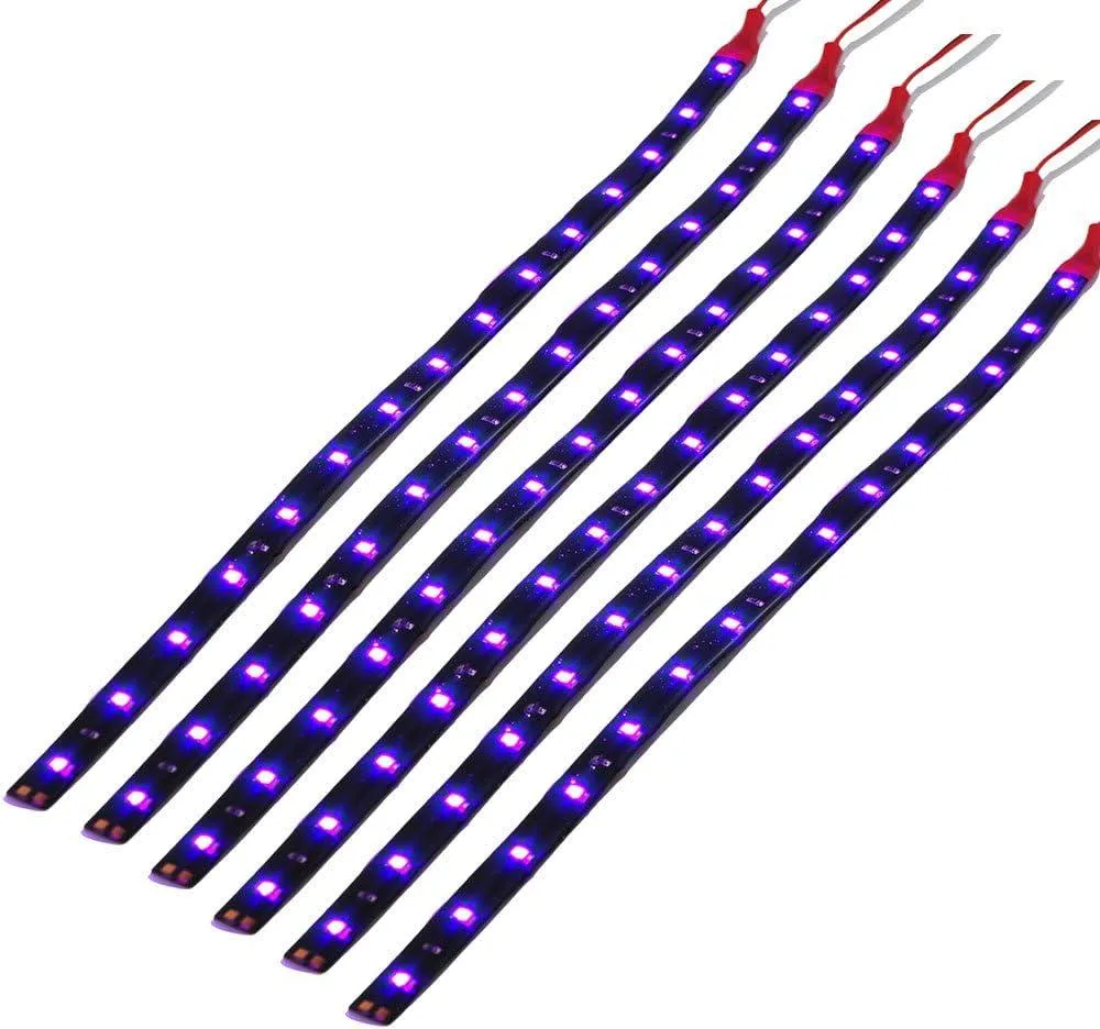 BFKK BFKK 12 V Waterproof LED Strip 1 ft 12 LED Purple Pack of 6 — product photo