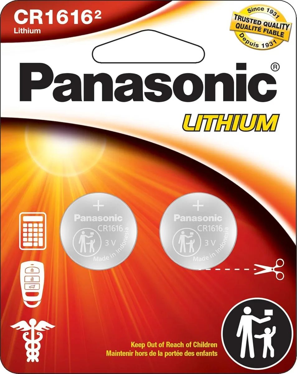 Panasonic Panasonic CR1616 3.0 V Lithium Coin Cell 2-Pack 55 mAh — product photo