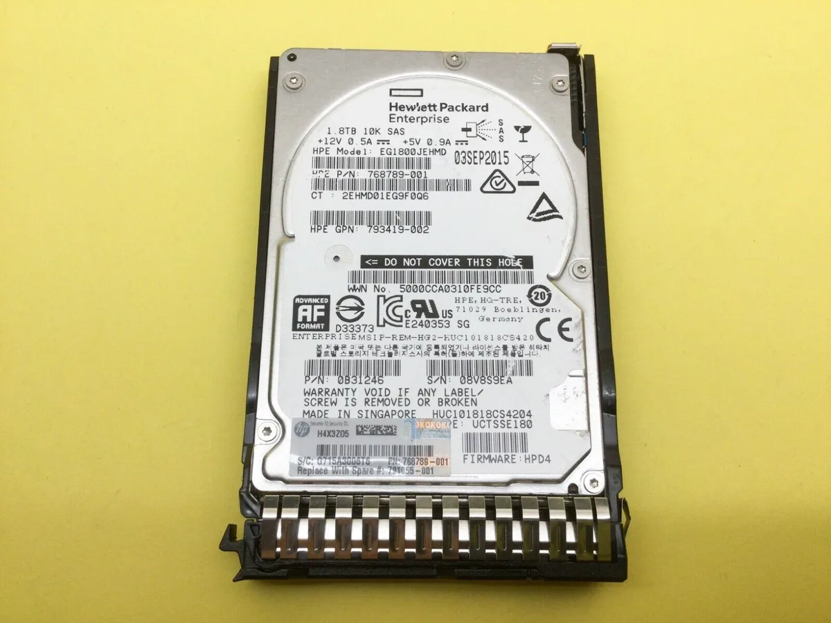 HP HP 791055-001 1.8TB 10K SAS 2.5" internal hard drive accessory — product photo