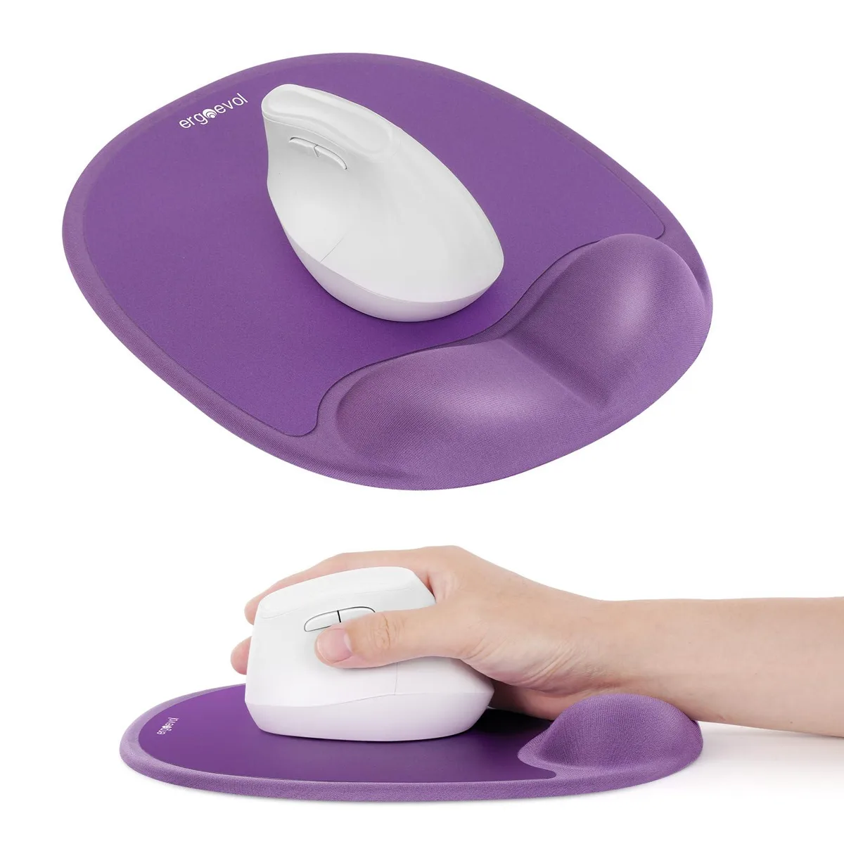  Ergoevol EEMF-PP Ergonomic Mouse Pad Lavender Purple 7.9 x 9.1 in — product photo