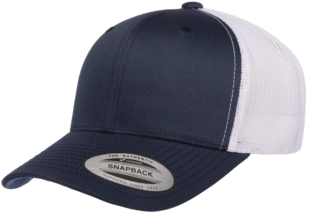 Yupoong 6606 Retro Trucker Cap Navy/White One Size — product photo