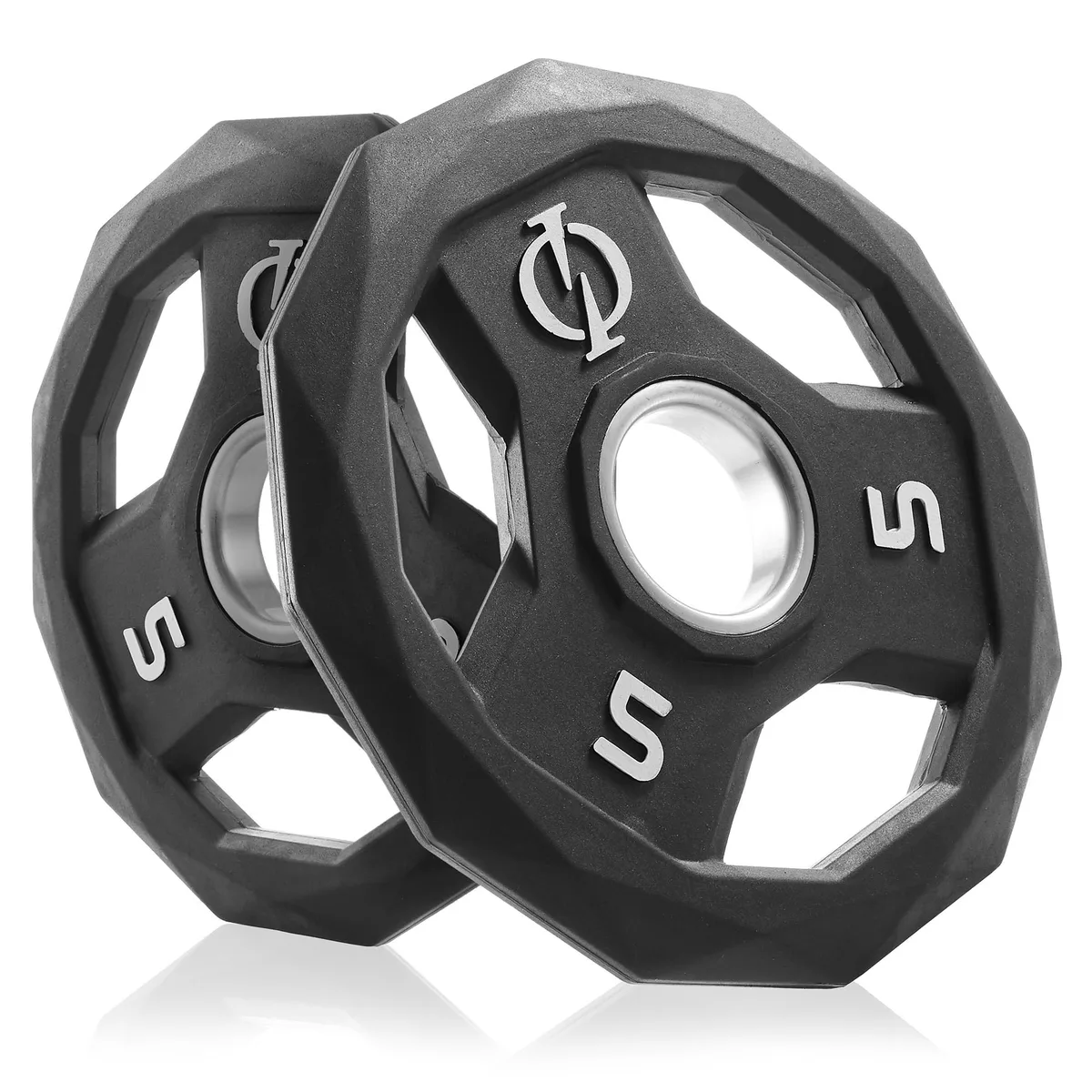 Philosophy Gym Philosophy Gym 2-inch Olympic Grip Weight Plates 5 lb Pair weight training — product photo