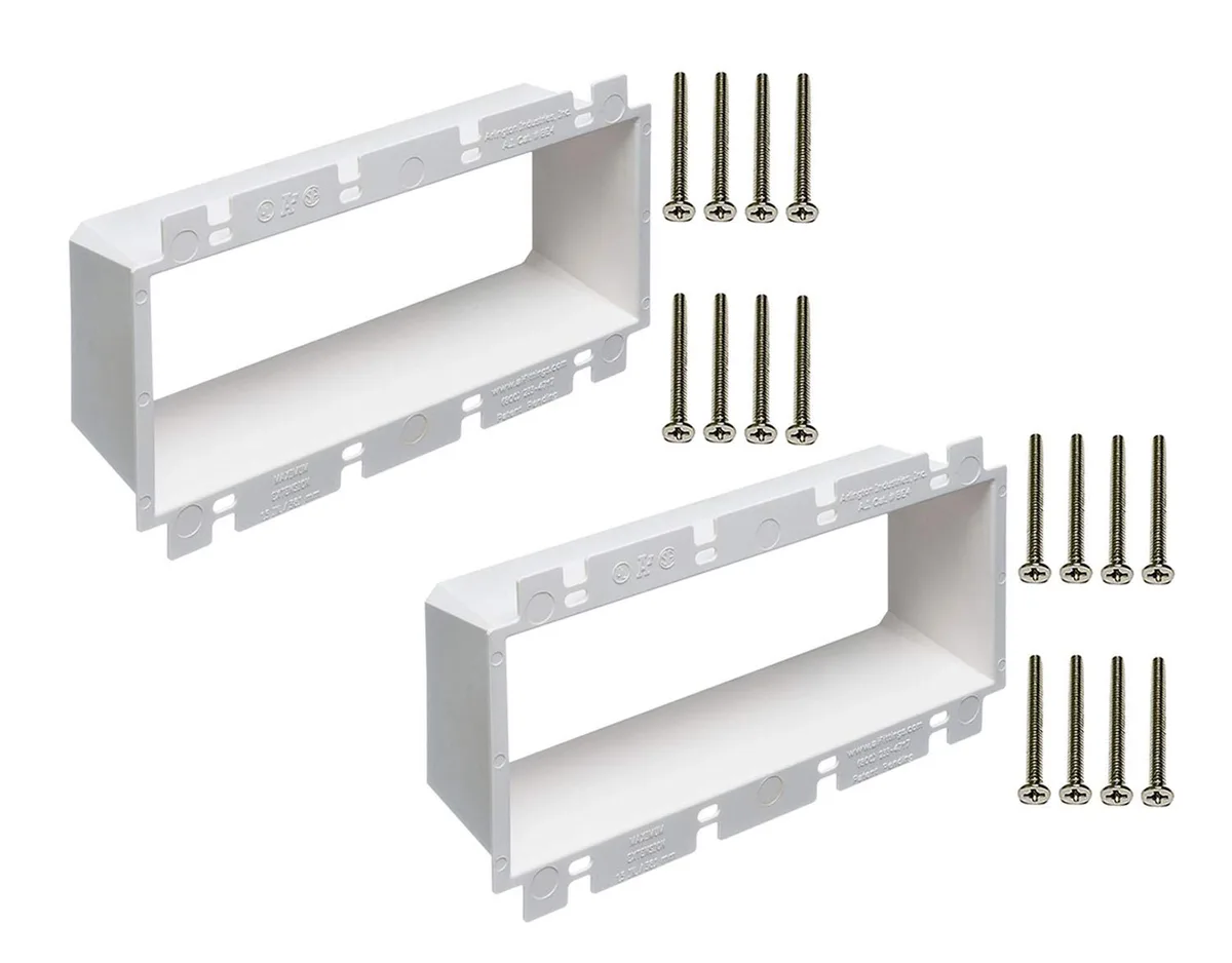 iMBAPrice iMBAPrice BE4-2 4-Gang Outlet Box Extender White — product photo