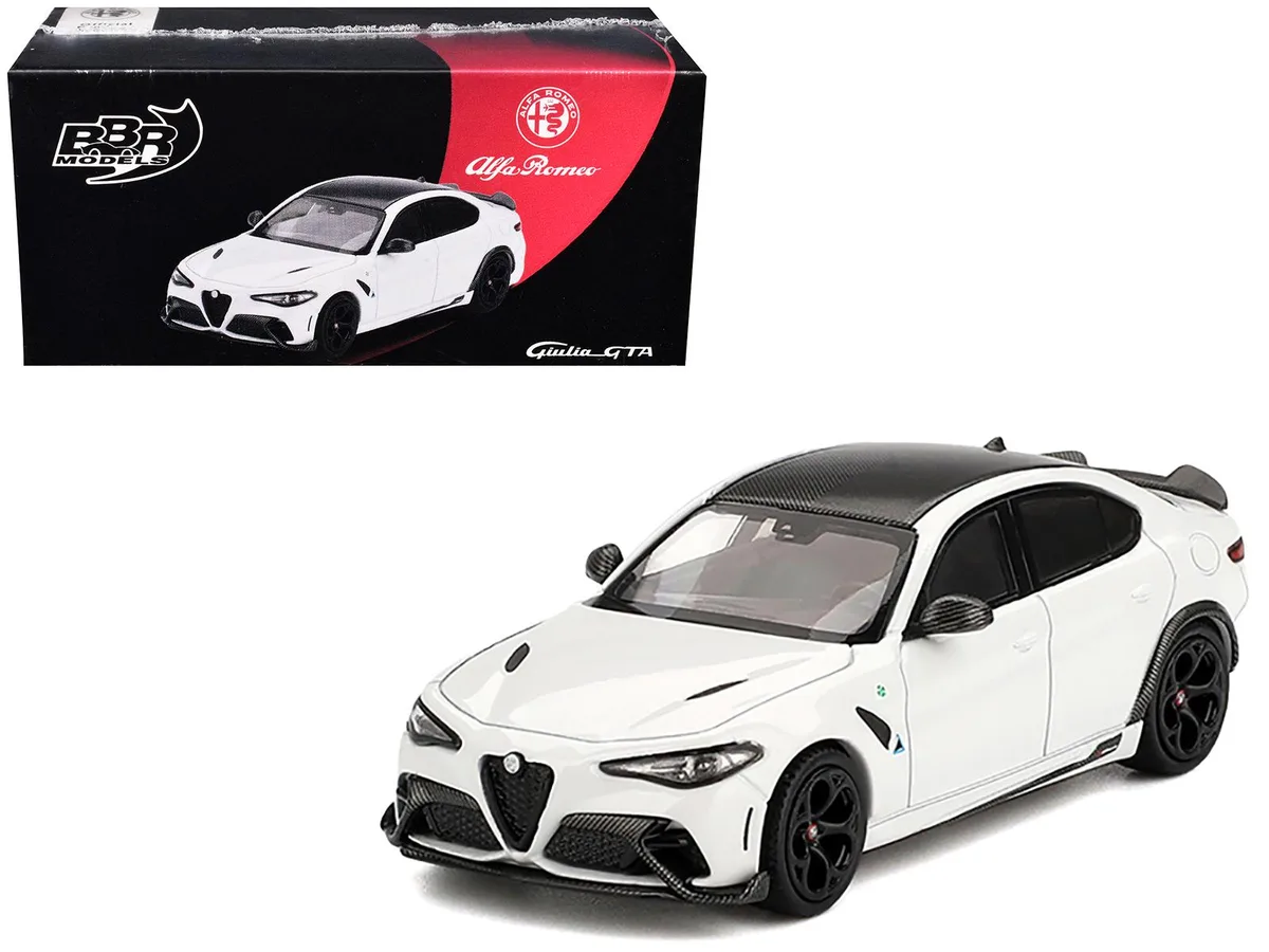 BBR BBR Alfa Romeo Giulia GTA White with Carbon Top 1/64 Diecast Model Car — product photo