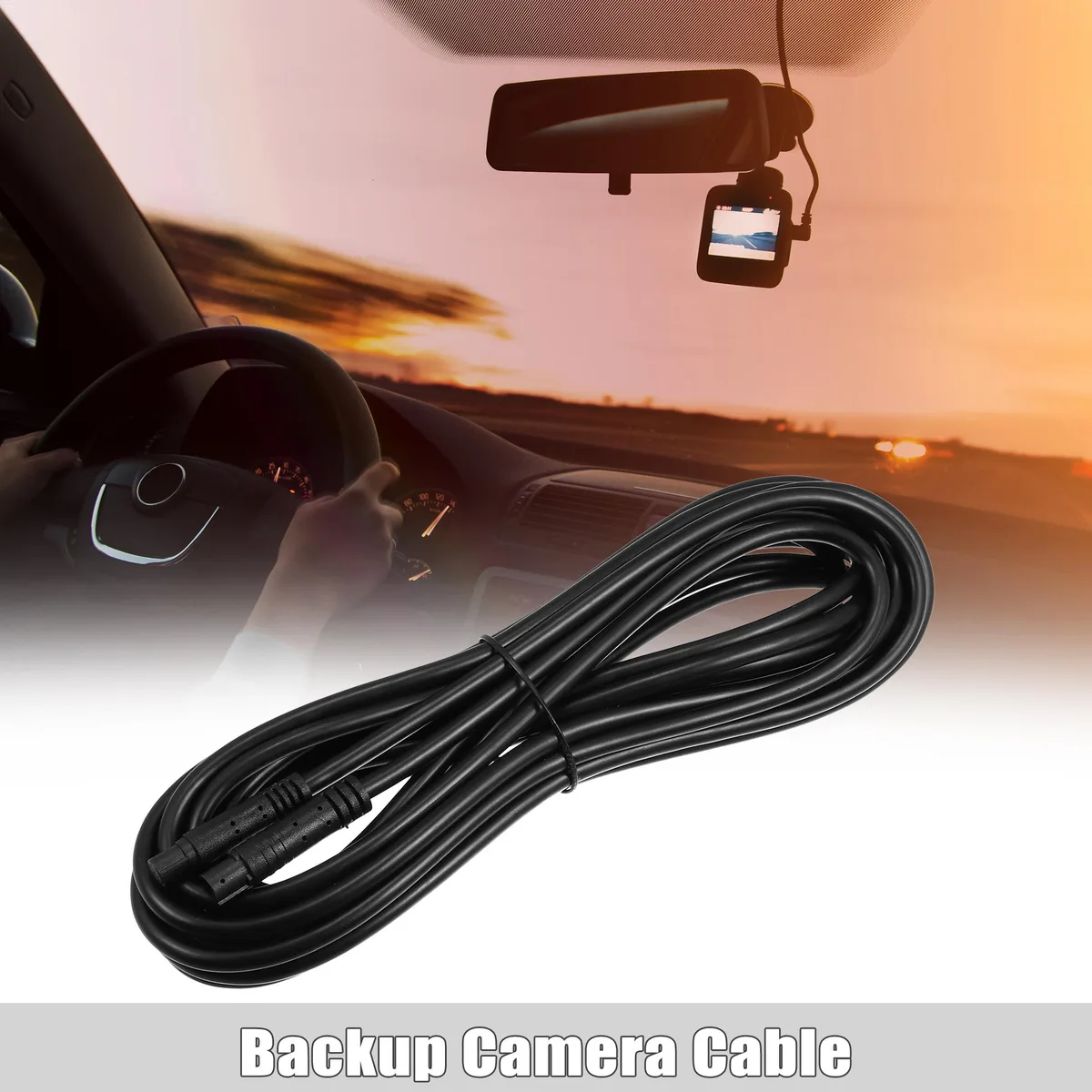 Unique-Bargains Unique-Bargains 8 Pin 500cm Backup Camera Extension Cable Car Electronics Accessory — product photo