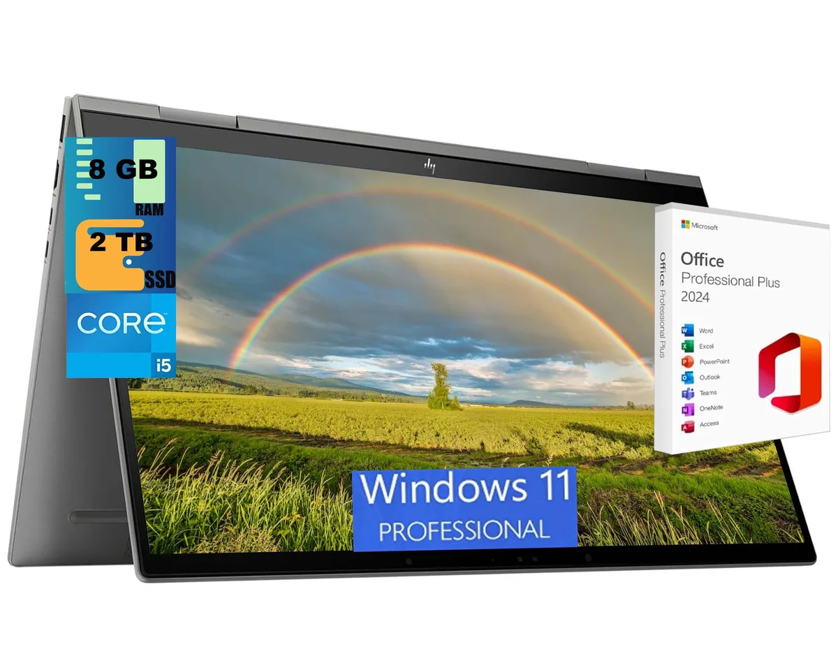 HP HP Envy x360 15 laptop i5-1335U 10-core 8GB 2TB SSD Silver — product photo