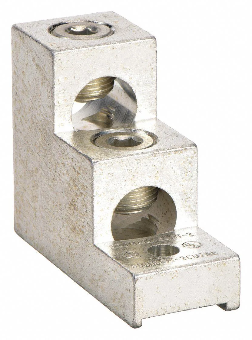 Aluminium mechanical lug, single 600 kcmil, 5.800 length, hex socket head