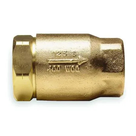 Bronze inline ball cone check valve with FNPT connections