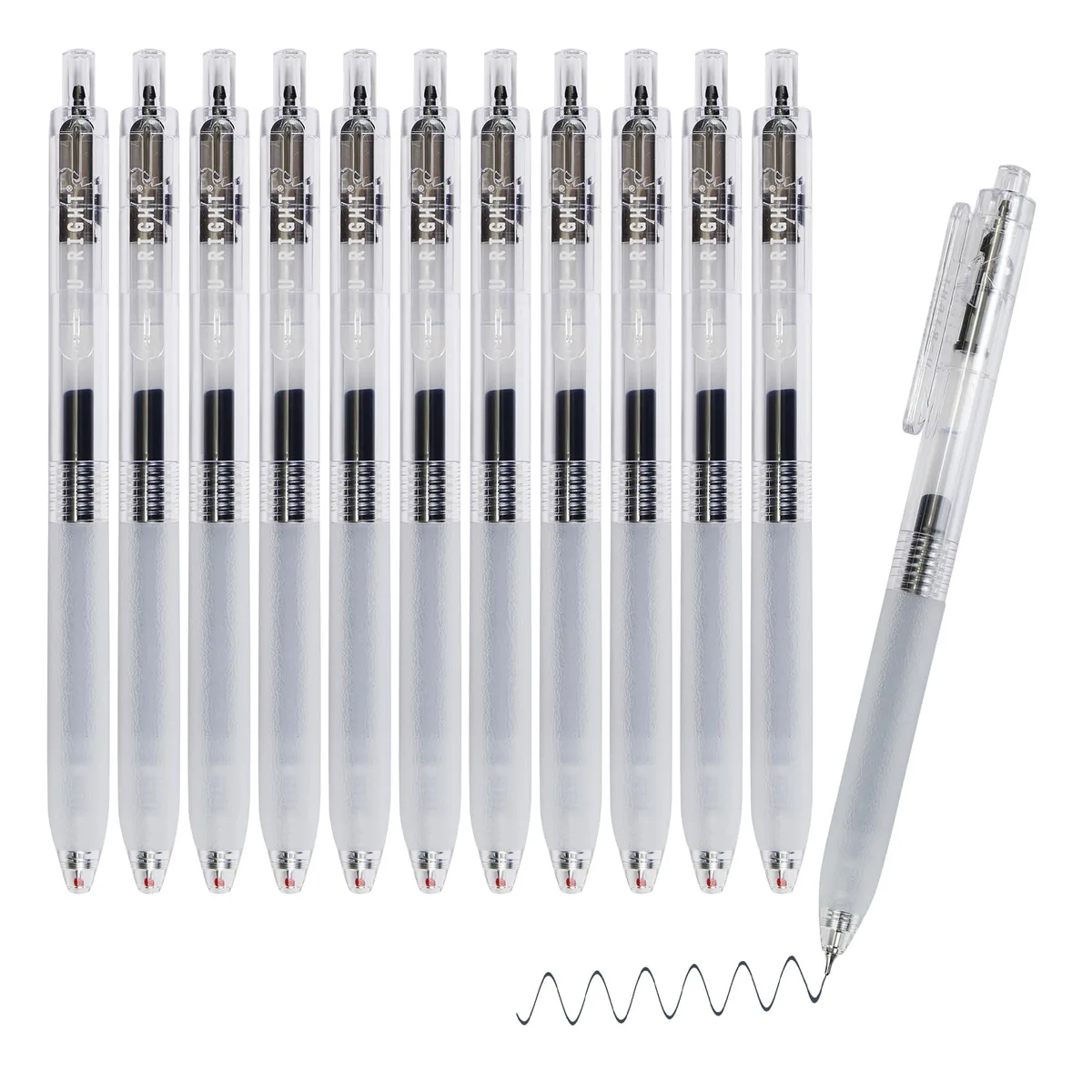  Logitech Quiet Clicker Gel Ink Pens Medium Point 0.7mm Blue 12 Count — product photo