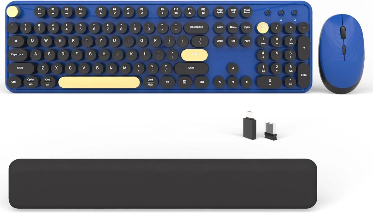 TUKO TUKO Wireless Keyboard & Mouse Combo Black-Blue — product photo