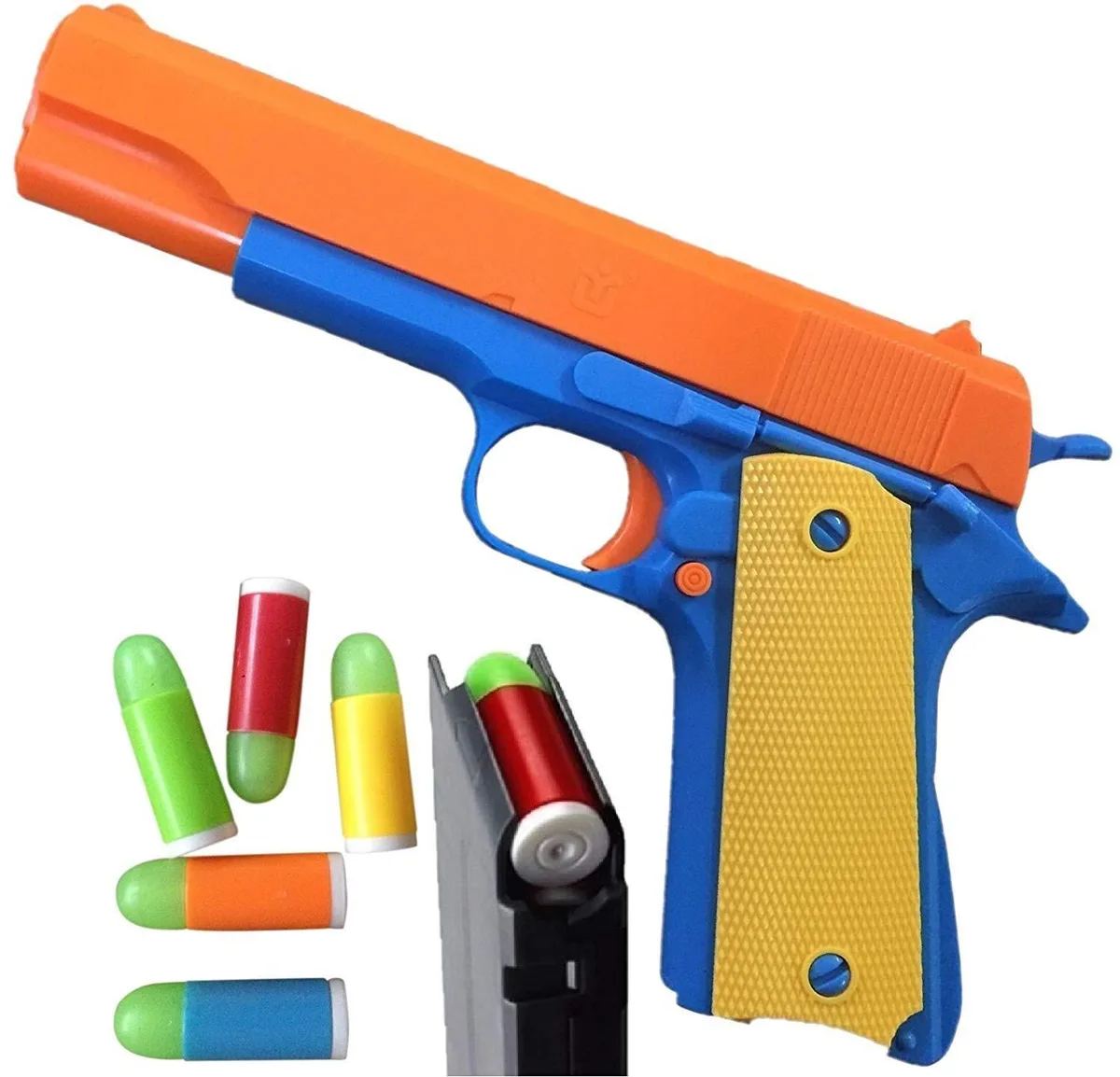 Toshi Station Soft Bullet Blaster Pistol Safety Orange 20 Bullets — product photo