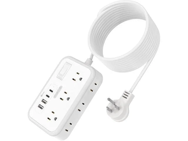 LORDWORLD LORDWORLD 15 ft Surge Protector 6 Outlets 4 USB 1080 Joules — product photo
