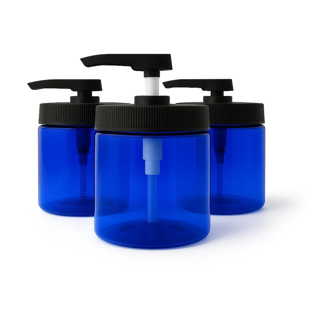 Vandue Corporation Vandue Corporation 16oz Pump Jar Blue/Black 3-Pack Specialty Structure — product photo