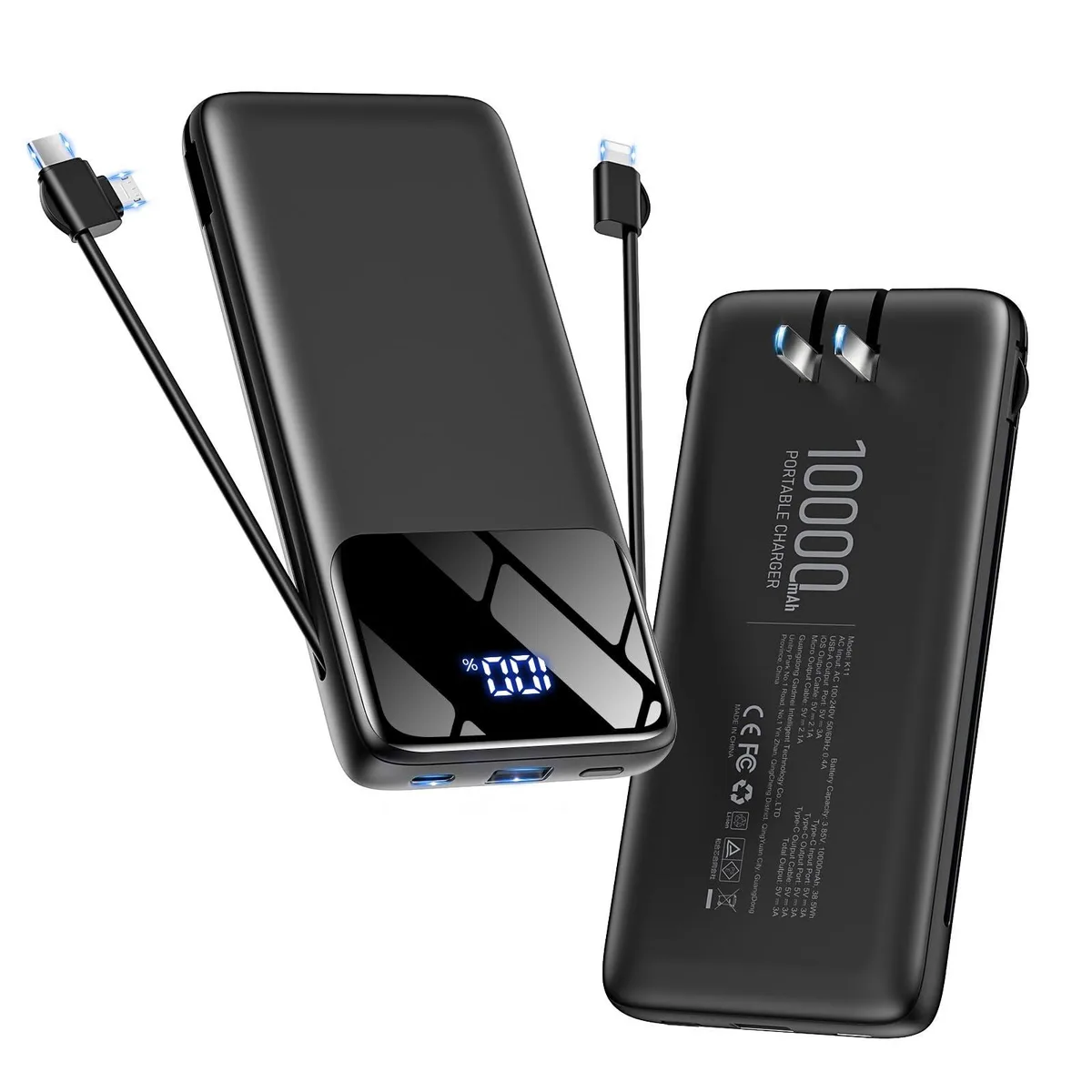 Zmmyuluo K11 10000mAh power bank — product photo