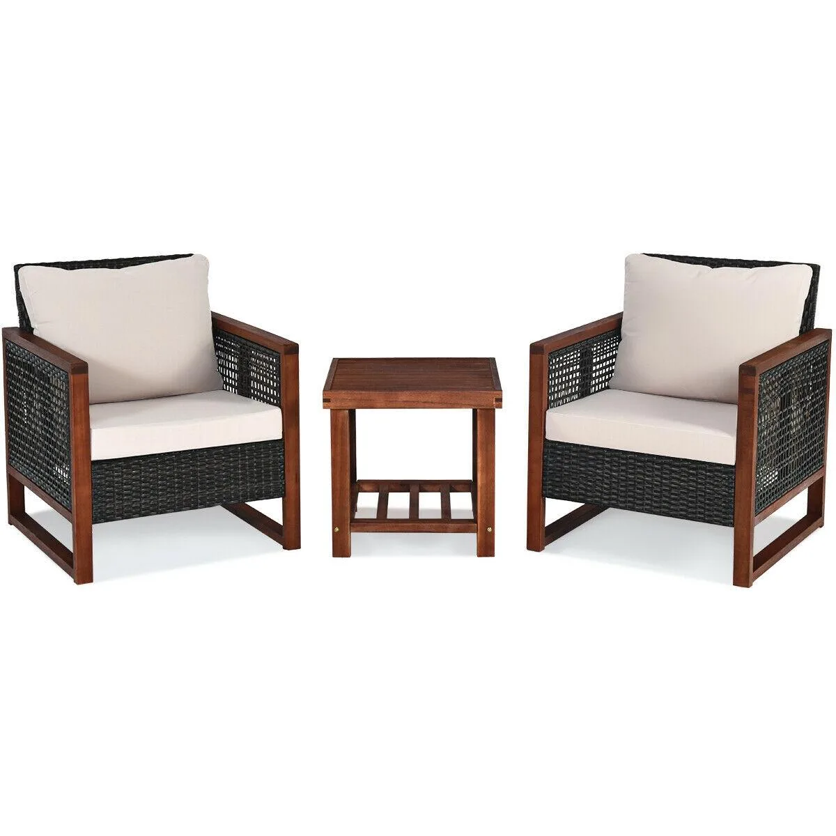 SlickBlue SlickBlue 3-Piece Acacia Wood Patio Set with Coffee Table — product photo