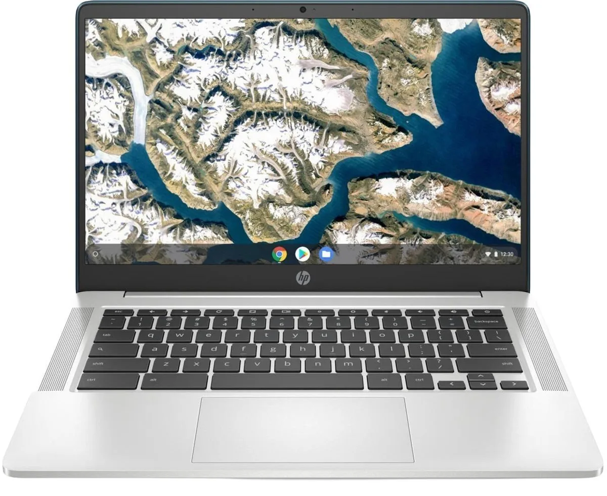 HP HP Chromebook 14a-na0011ds 3P510UA 14" HD Touchscreen Forest Teal MediaTek MT8183 4GB 128GB eMMC Chrome OS — product photo