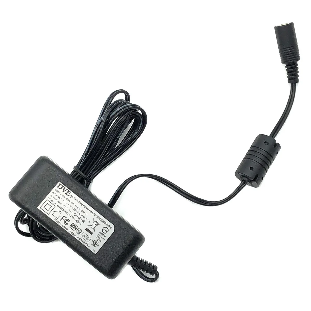 DVE DVE DSA-15P-12 US 120120 12V 1.0A power adapter — product photo