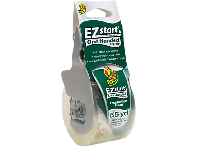 Duck Duck 1259457 E-Z Start Packaging Tape with Dispenser 1.88" x 55.5 yards — product photo