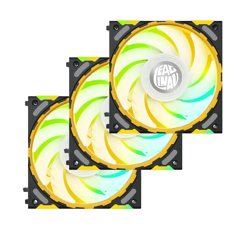 YESTON YESTON Zeaginal ZC-ZHUISHEN Black 3-pack 120mm ARGB case fan — product photo