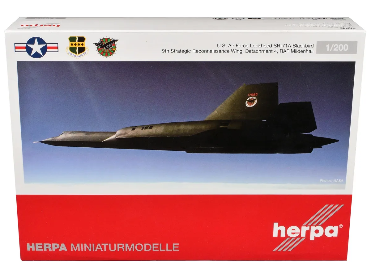 Herpa Herpa Lockheed SR-71A Blackbird 1/200 Diecast 9th Strategic Reconnaissance — product photo