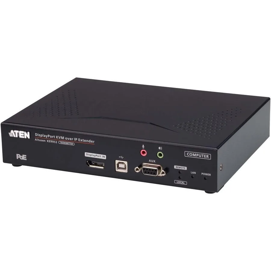 ATEN TECHNOLOGIES ATEN TECHNOLOGIES KE9952T 4K DisplayPort Single Display KVM over IP Transmitter with PoE — product photo
