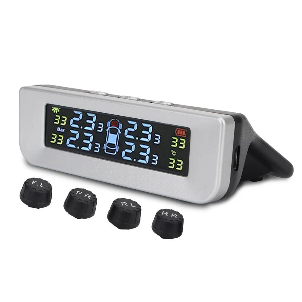 BONAEVER BONAEVER TPMS Solar Car Alarm 4 External Sensors — product photo
